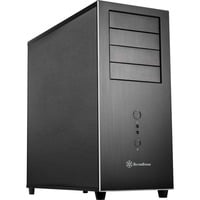 SilverStone TJ04-E Midi Tower Noir, Argent, boîtier pc Noir | 2x USB-A