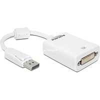 DeLOCK DisplayPort > DVI-I adapter, Adaptateur Blanc, 0,22 mètres, Passif