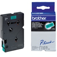 Brother Ruban pour étiqueteuse 12mm Noir sur vert, TC, Noir, Brother, P-touch PT2000, PT3000, PT500, PT5000, PT8E, 1,2 cm