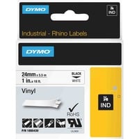 Dymo Étiquettes en vinyle IND, Ruban Noir sur blanc, Multicolore, Vinyl, -40 - 80 °C, UL 969, DYMO