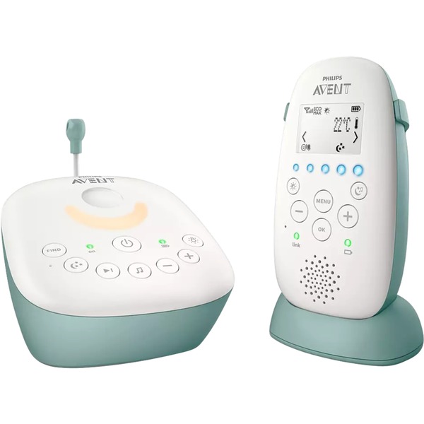 Philips Ecoute Bebe Dect Connexion 100 Privee 0 Interference Moniteur Pour Bebe Blanc Menthe Connexion