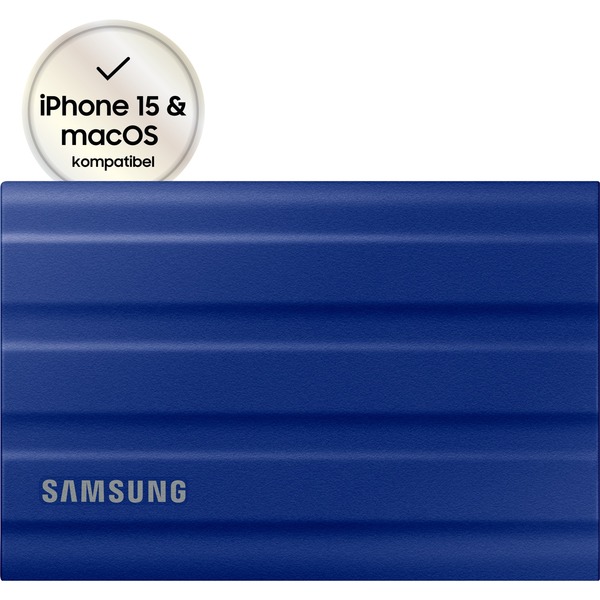 Disque SSD Externe Samsung Portable T7 Shield MU-PE2T0R/EU USB Type C 2 To  Bleu