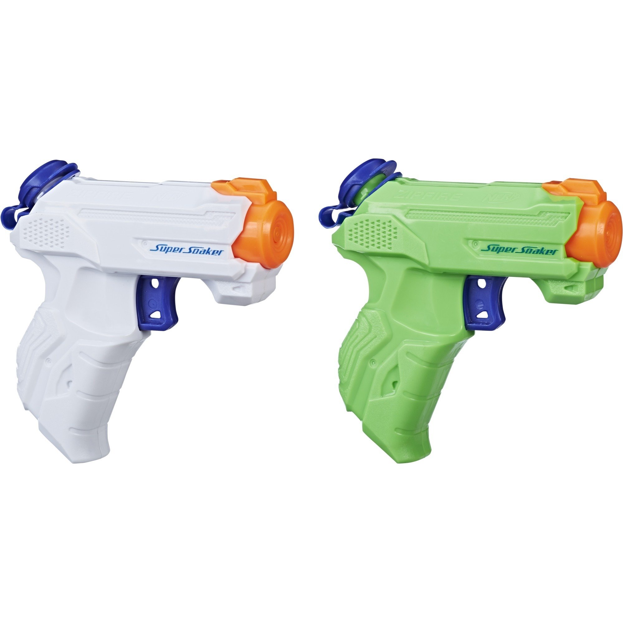 Super Soaker Zipfire Doppelpack Pistolet à Eau 097 L Pistolet à Eau Intégré Bleu Vert Orange Blanc 6 Années 2 Pièces